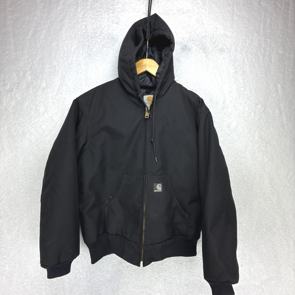 Carhartt Active Jacket Nylon Quilt Lined Mens Small J133 BLK Black